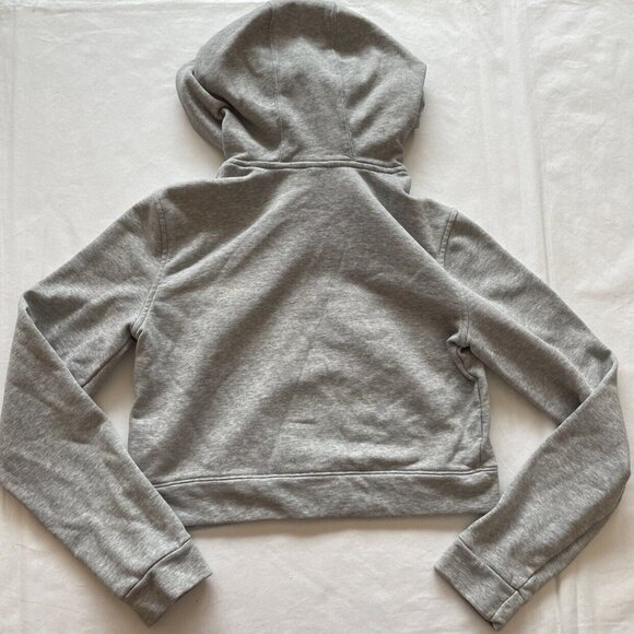 Adidas Gray Cropped Hoodie Sweatshirt Size Small - Picture 6 of 6